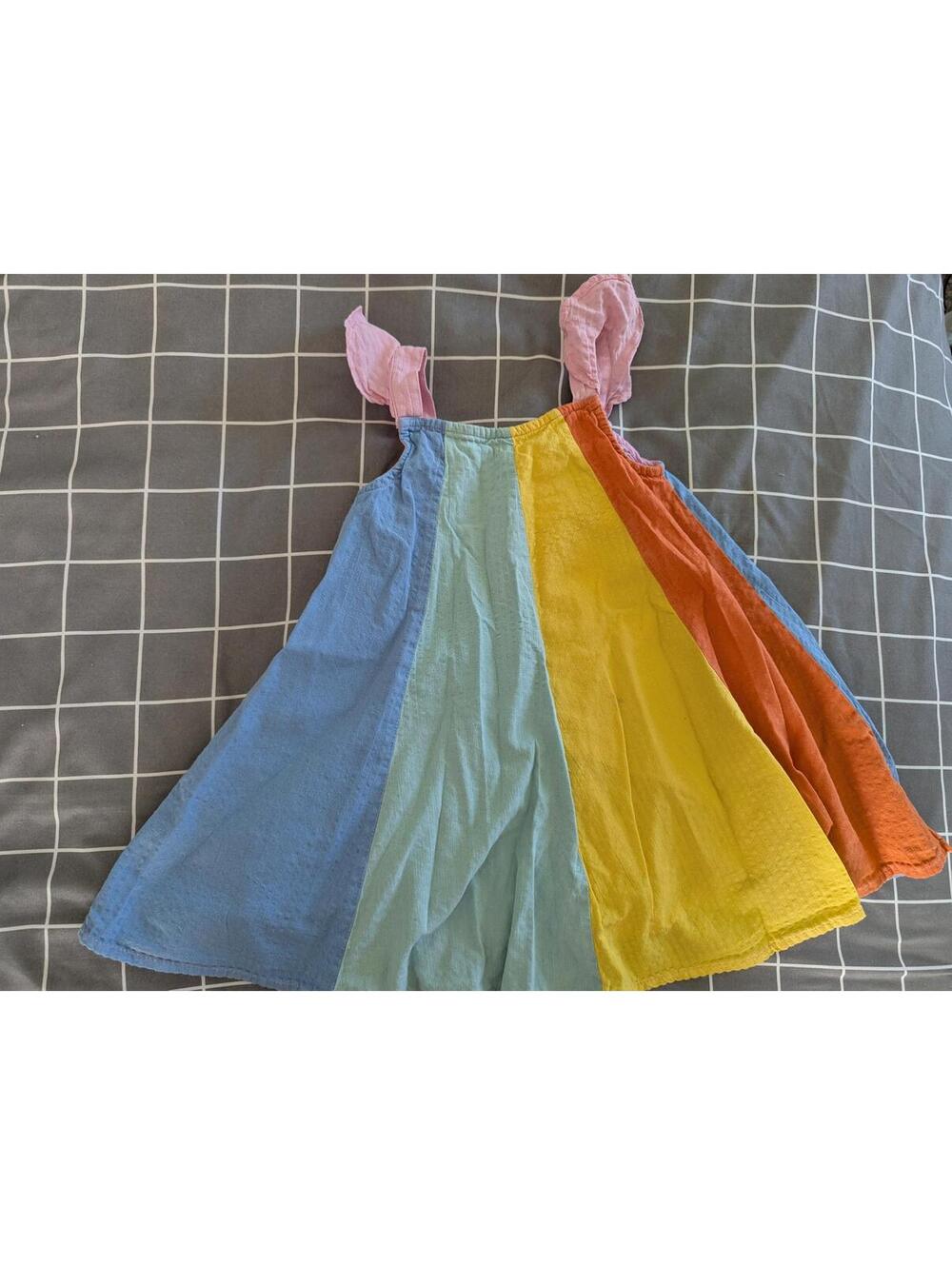 Tu rainbow panel twirl dress
